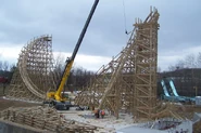 Construction of Evel Knievel in January 2008