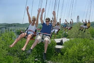 Guests riding on SkyScreamer's Media Day (May 12, 2011)