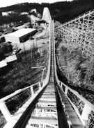 Downwards view of Screamin' Eagle's drop (February 26, 1976)