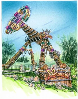 Concept art for Xcalibur, included with the press release.