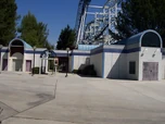 While the ride was closed, the queue building was used as a Season Pass processing center