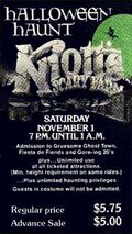 Knott's Scary Farm 1975 ticket