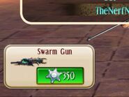 Swarm Gun in Multiplayer death screen, priced in 350 Sheriff Stars