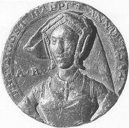 "The Moost Happi" medal, the only known contemporary image of Anne Boleyn, c. 1534.