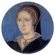 Catherine Parr as painted by Lucas Horenbout in 1544.