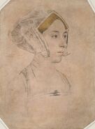 A Lady, called Anne Boleyn, as sketched by Hans Holbein between 1532 and 1535.