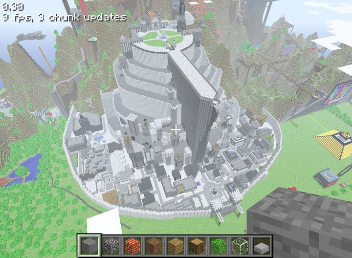 minas tirith minecraft schematic