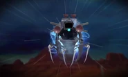 Plungerman in a Glitchmobile with a shocking expression in Episode 67 in the original series