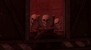 POV-Plungerman looking at triplets of Skull Skibidi Toilet.
