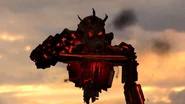 The Juggernaut pointing at G-Toilet and asking of what's the price of his words.
