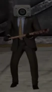 Baseball Bat now being held by the Baseball Bat Speakerman.