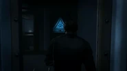 Dave sliding the door open.