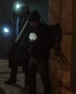 M16 seen behind the Francis' Jetpack.