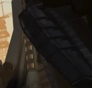 One of the Upgraded Titan Cameraman's leg shields