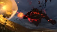 G-Toilet backing off after Juggernaut lunged at him with full speed.