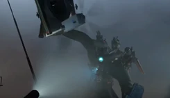  about to smash the Tri-Artillerist Skibidi Toilet to the ground after magnetizing him with the utilization of his .