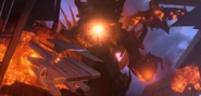 The other Obliterator watching the destruction of the Cameramen headquarters.