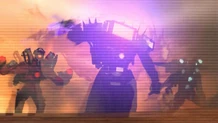 Him deflecting the missiles of the  with his .