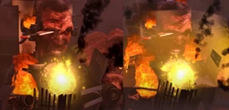 A comparison between Part 2 and the Full Episode, with some differences such as the  or the amount of fire on G-Toilet.