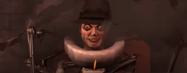 The Michael Jackson Skibidi Toilet approaching the  () with a sadistic smile after killing the  and .