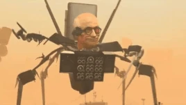 The Chief Scientist Skibidi Toilet Mech utilizing teleportation.