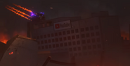 Large TV Man 2.0 about to crash into YouTube HQ.