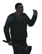 National Guard Soldier_02Appearance: 73 • Season 25 National Guard Soldier_02 or Enricho (Possible name) [2] is a human soldier who first appeared in Episode 73 along with other human survivors. Then he appeared in one of the Season 25 extra scenes. He was seen existing a blue bathroom stall after using the toilet while holding a Plunger. "Hehe, that was a rough one. Last time I tried to use toilet - it almost killed me!" , he said while he approaches the Black Shirted Guard Cameraman and gives him a plunger. The cameraman looks at the plunger and seems distraught and asks "Why are you looking like that? It's just a plunger.". Status: Alive