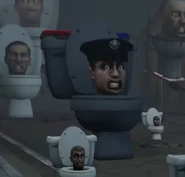 The Medium Police Skibidi Toilet shocked alongside his comrades in Episode 41.