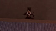 Feral Skibidi Mutant appearing on top of the room.