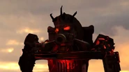 The Juggernaut stating that G-Toilet escaped the battlefield.