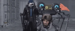 The  looked upward after hearing the sound of the , indicating that the Juggernaut Astro Toilet was flying above them.