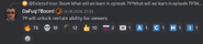 DaFuqBoom talking about episode 79 on his official Discord server during the August 2024 interview.