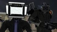 A leak featuring Large TV Man 2.0 and a Large Cameraman 3.0