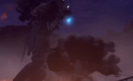 Under the 's control, Titan Cameraman putting  to the ground and putting his foot on top of his .