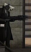 Quad-Spike Shotgun Cameraman holding Franchi SPAS-12.