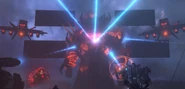 The two Obliterators unleashing two television screens each.