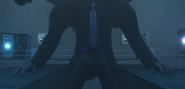 Large TV Man 2.0's lower part of the body being visible.