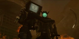 Her looking sadly at  as he dies, while also preventing  from helping him.