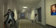 02FullScreen-LiftCorridor.jpg (907 KB) The Blue Suited Black Cameraman is seen dancing in the full-screen episode. The poster of a Tears For Fears member is replaced by DaFuq!?Boom!'s cat.