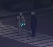 Him doing a thumbs up to a  while standing next to the other Normal TV Man.