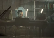 Him talking to the Scientist Cameraman.