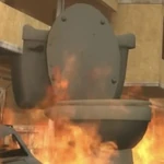 Larger Medium Gray Skibidi Toilet (x1) (Deceased)