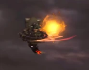 Assailant Astro Toilet dodging his own projectile after it was detained and thrown back by Titan Cameraman.