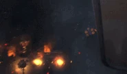 Superman Skibidi Toilet commits kamikaze into the Obliterator Astro Toilet, resulting in its death.