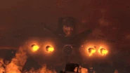 Obliterator getting attacked by Titan TV Man.