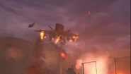 An Obliterator Astro Toilet flying in.