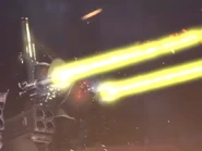 Ditto but utilizing his Laser cannons whilst reloading the recently used Rocket launcher.
