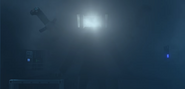 Large TV Man 2.0 being barely visible while talking to Buzzsaw Skibidi Mutant 3.0 in the Cameramen headquarters.