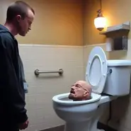 The image where DaFuq!?Boom! probably got inspired to create the Jesse Pinkman Skibidi Toilet.