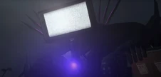 The Titan TV Man about to use his  while uttering, "All toilets will die